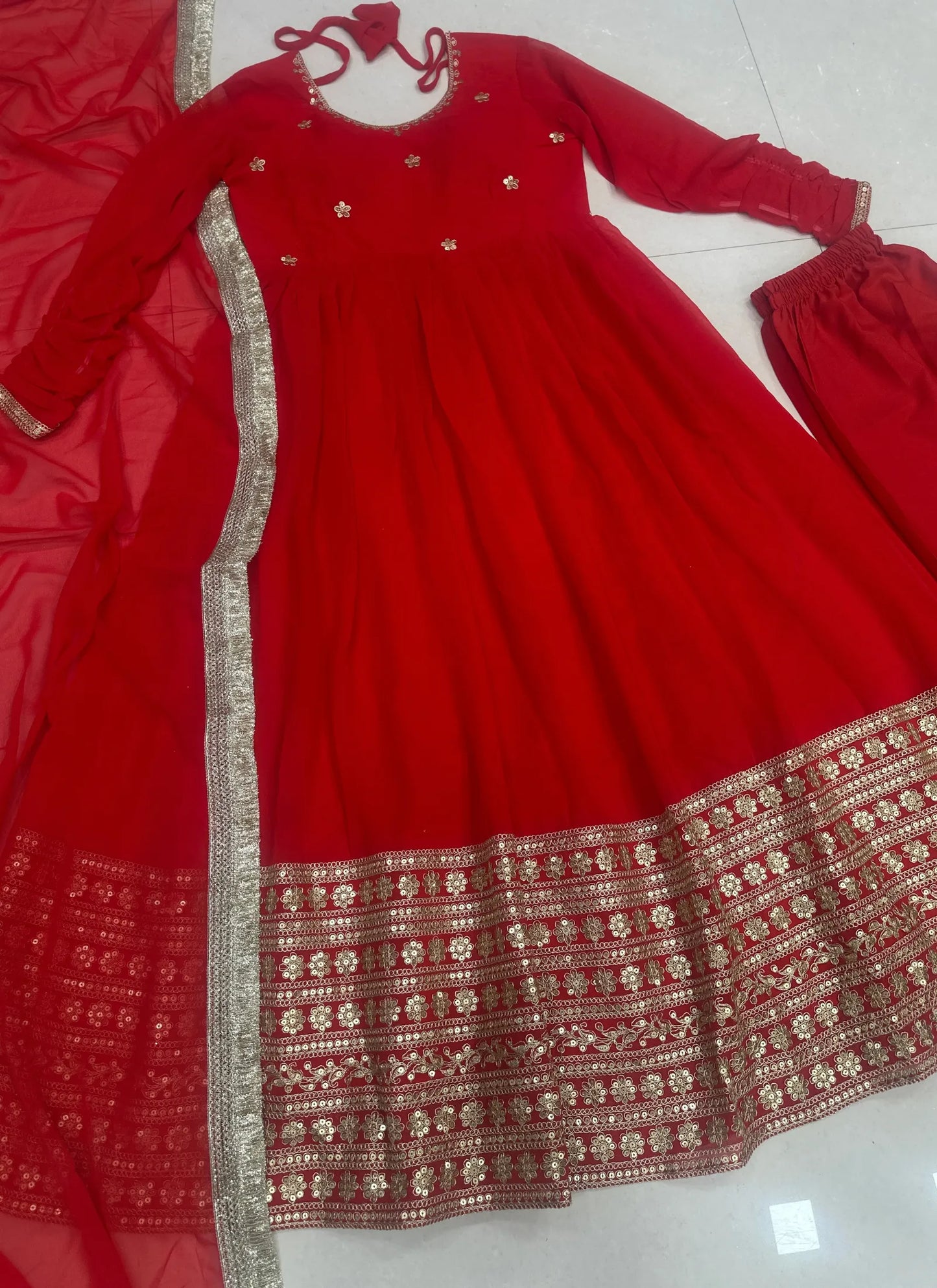 Premium Georgette Embroidery Anarkali Gown