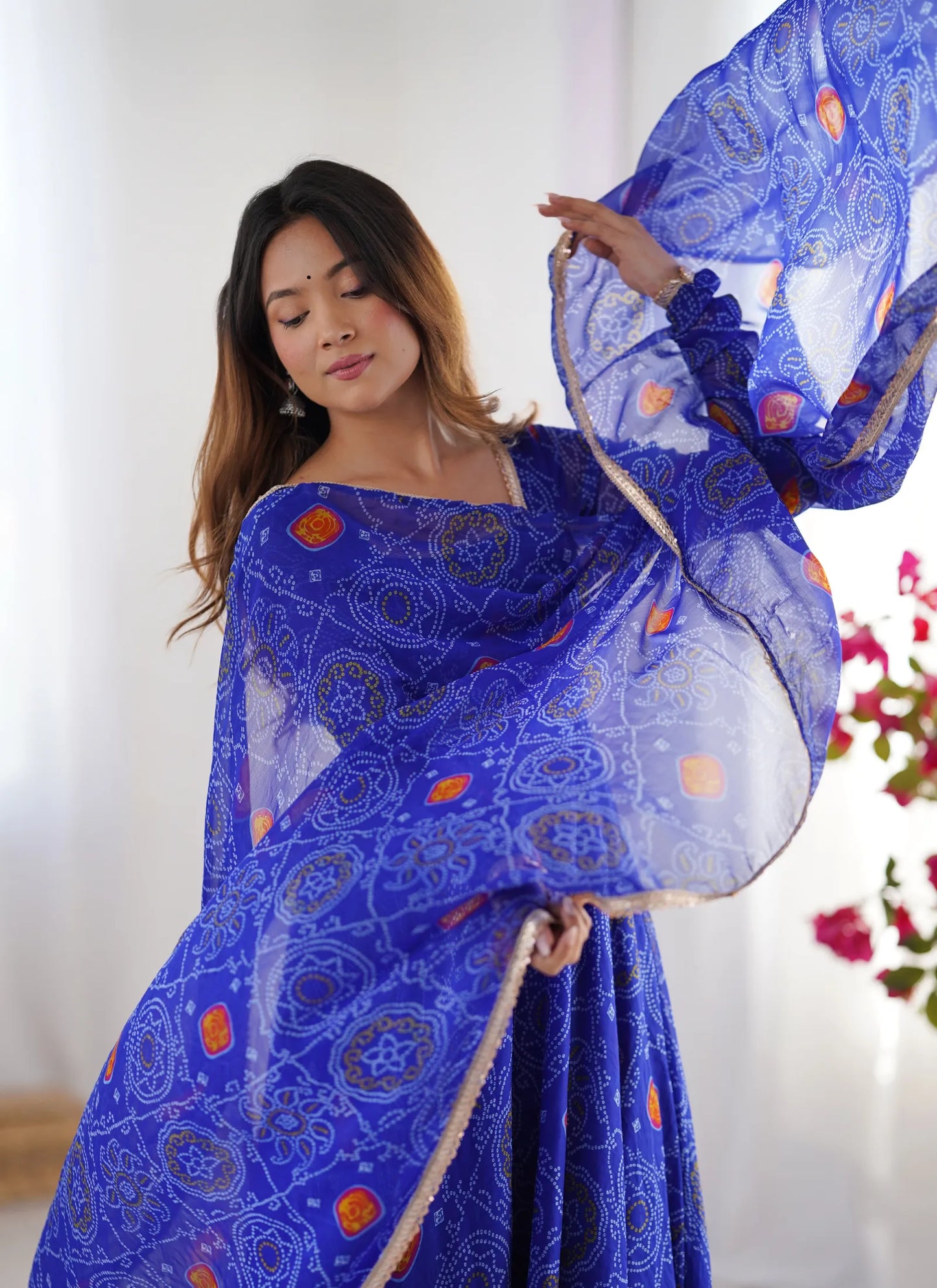 Pure Soft Lightweight Chiffon Anarkali Blue