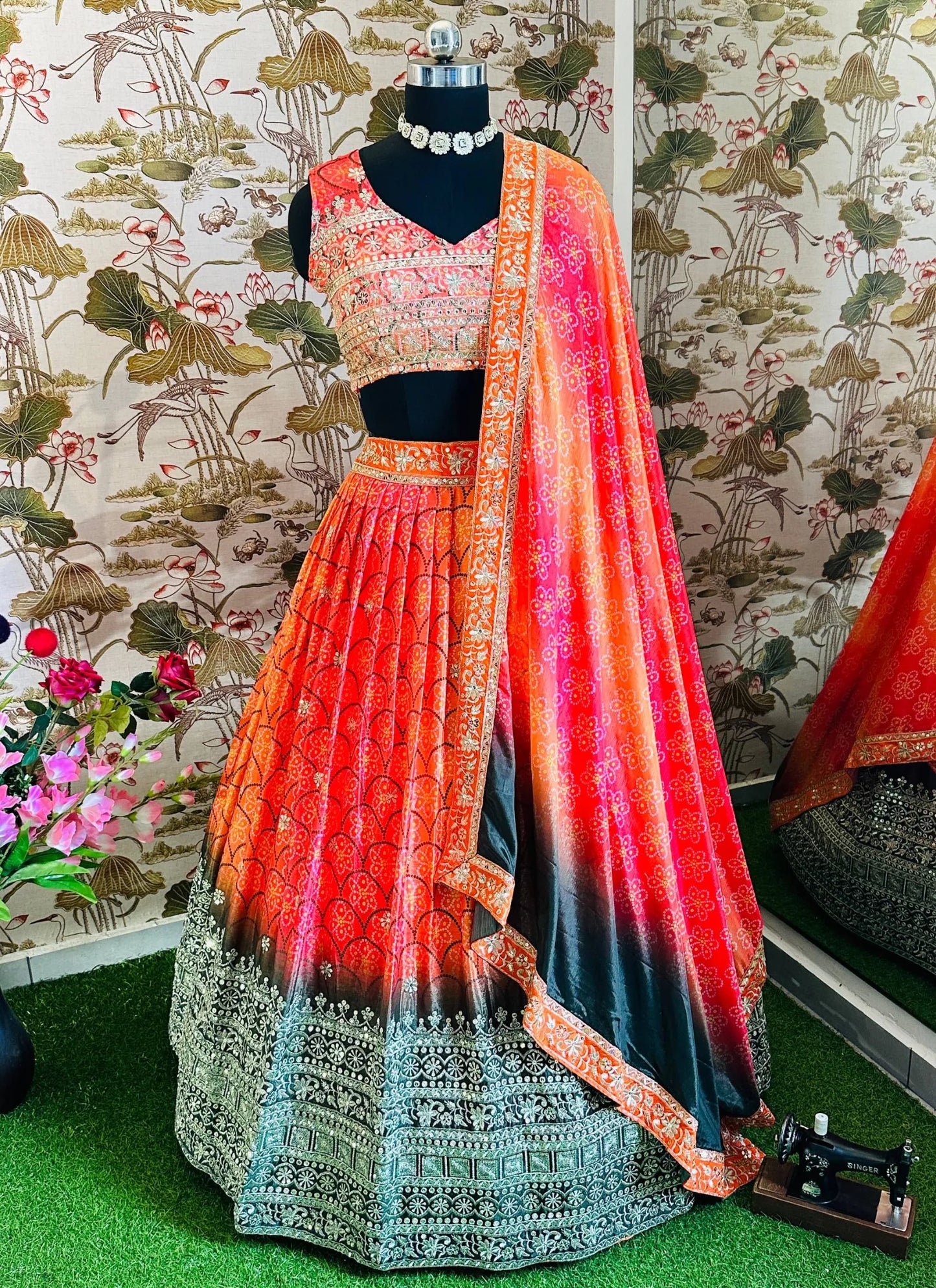 Sunshine Printed Embroidered Lehenga Choli