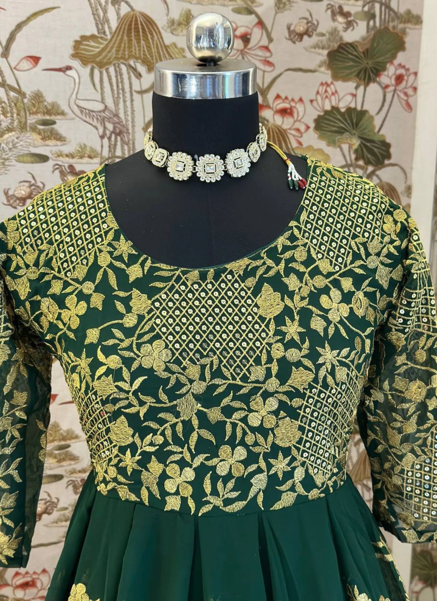 Beautiful Georgette Embroidery Gown
