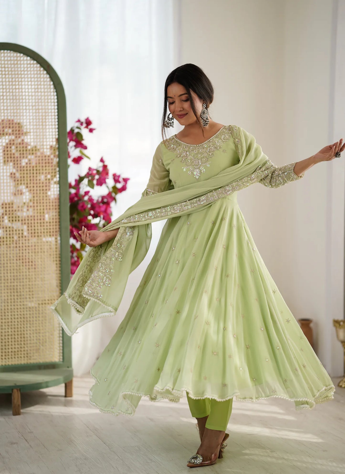 Pista Rembo Sequence Designer Anarkali Suit