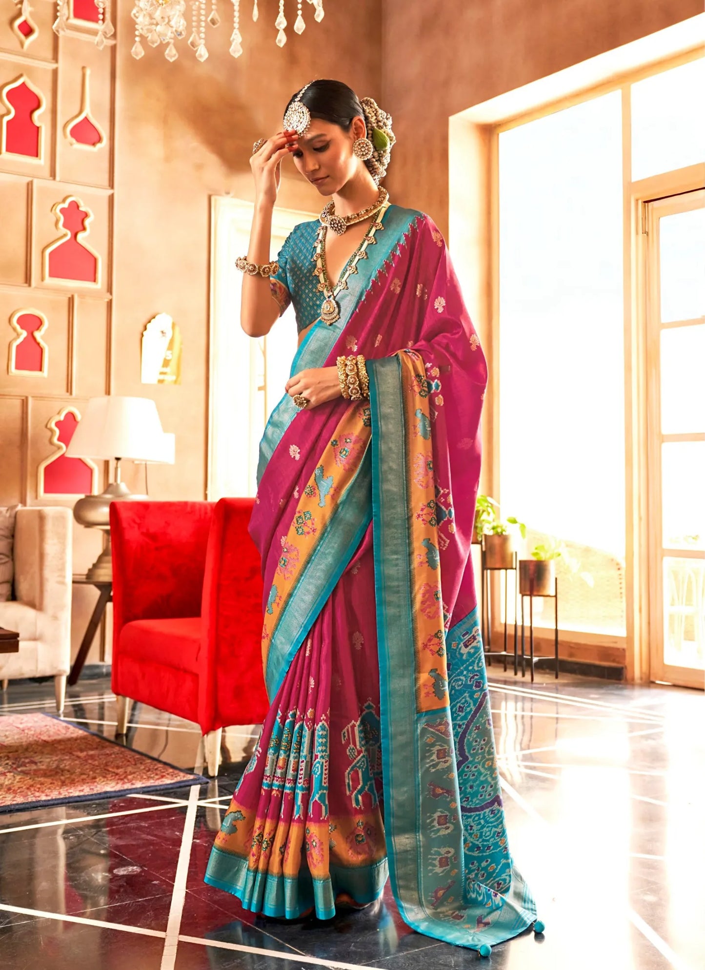 Banarasi Silk Saree Pink