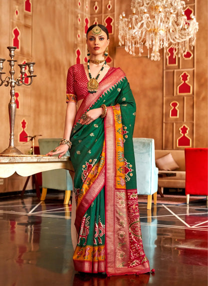 Banarasi Silk Saree Green