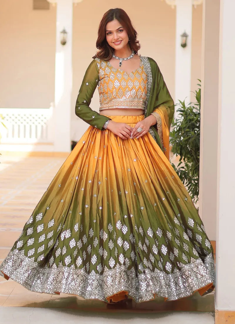 Embllished Semi Stitched Lehenga Choli