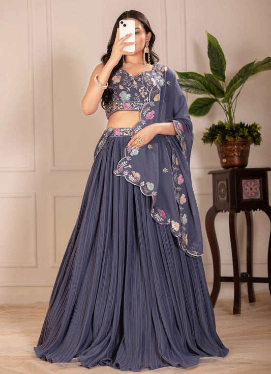 Grey Fox Georgette Lehenga Choli