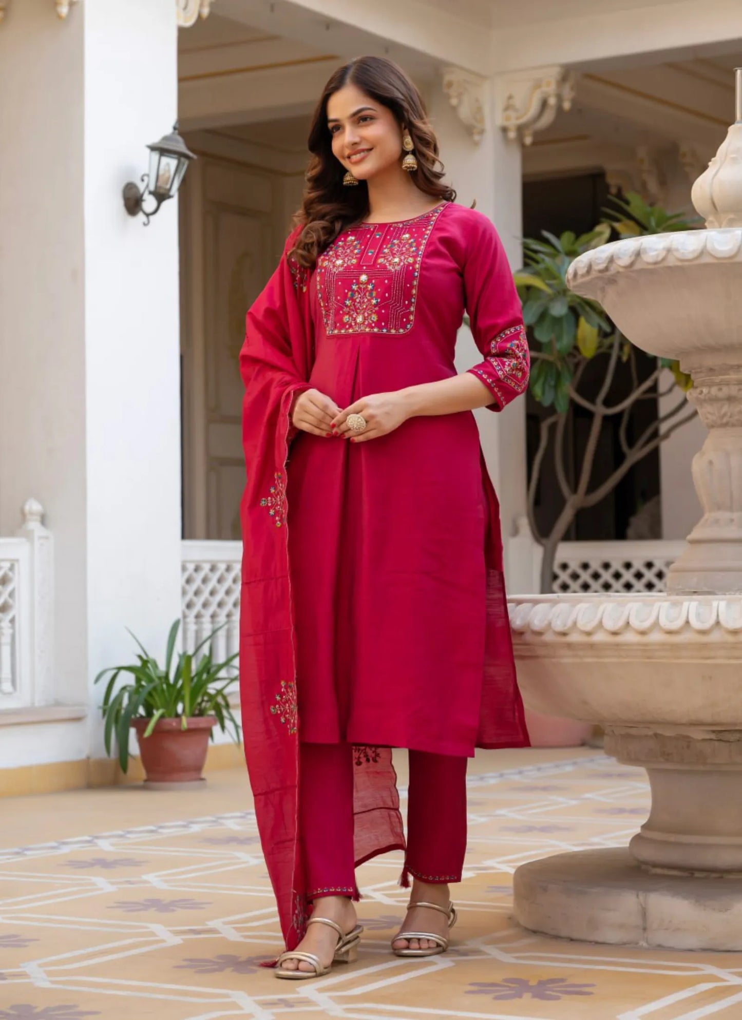 Rani Pure Viscose Designer Kurti Set