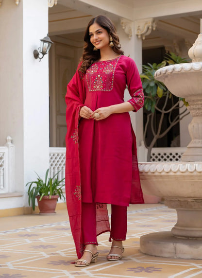 Rani Pure Viscose Designer Kurti Set