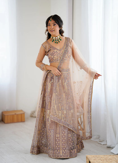 Premium Soft Butterfly Embroidery Lehenga Choli
