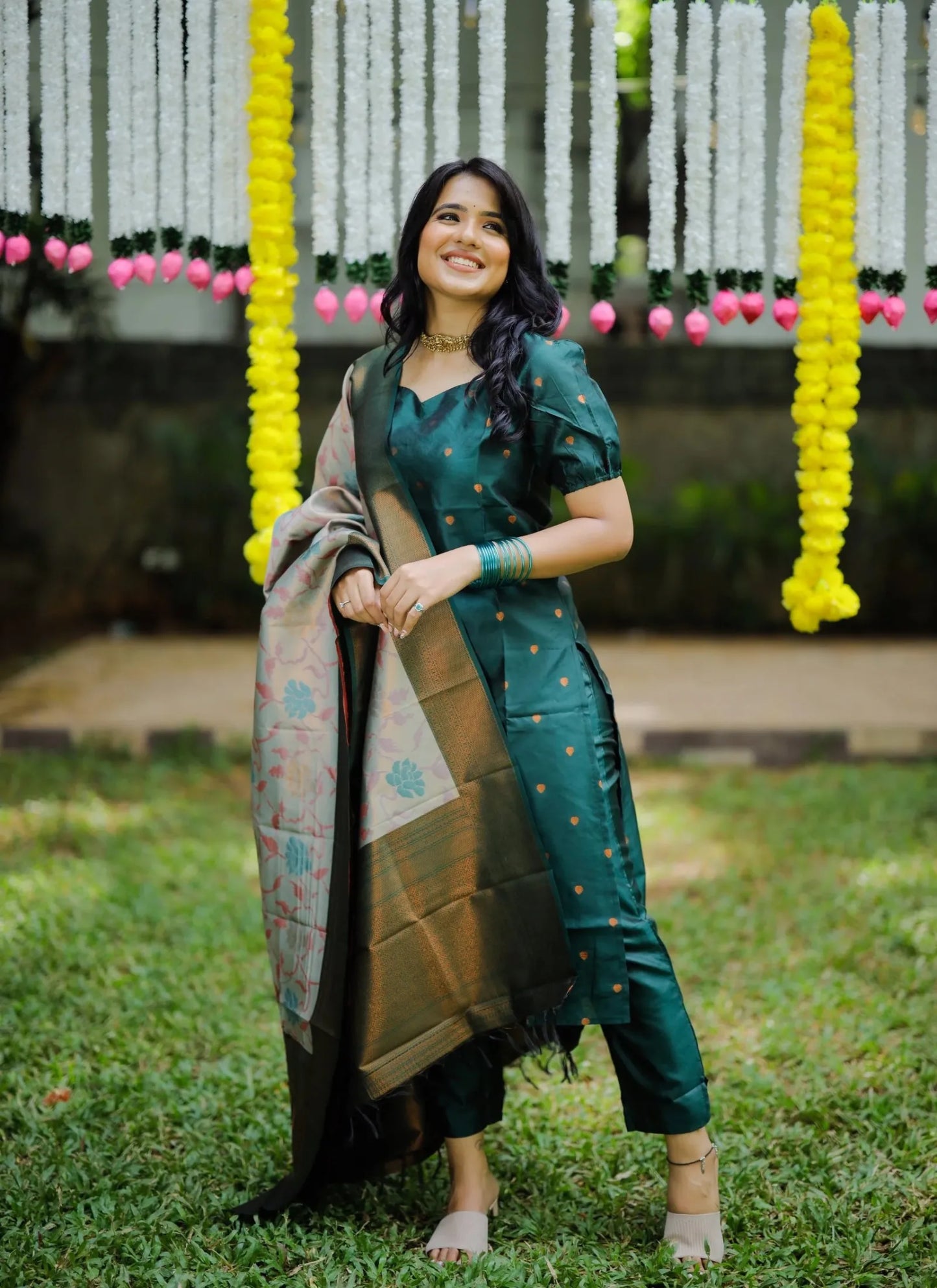 Ujjwala Kurta Suit Cerulean