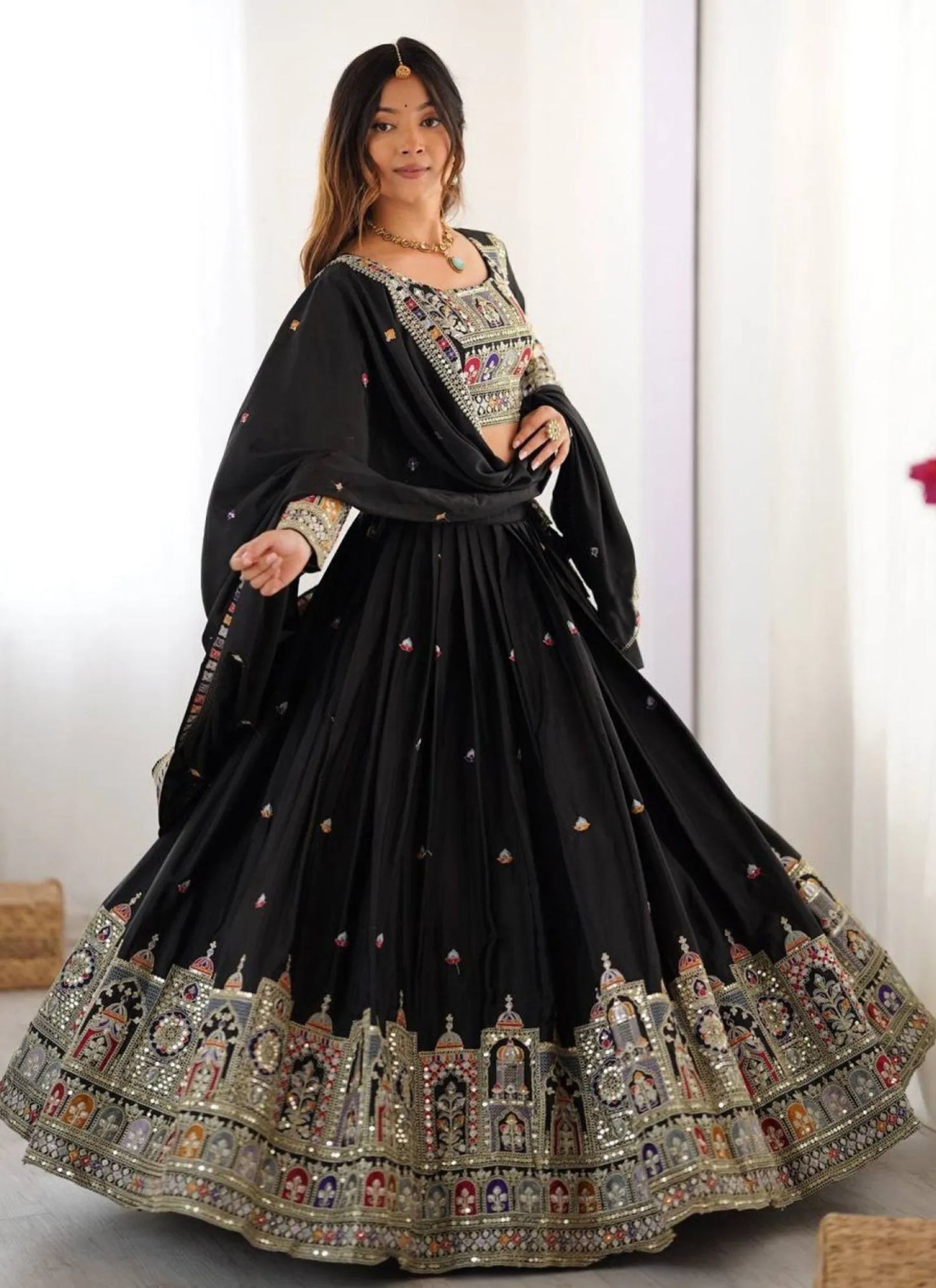 Black Sanjivani Lehenga Choli