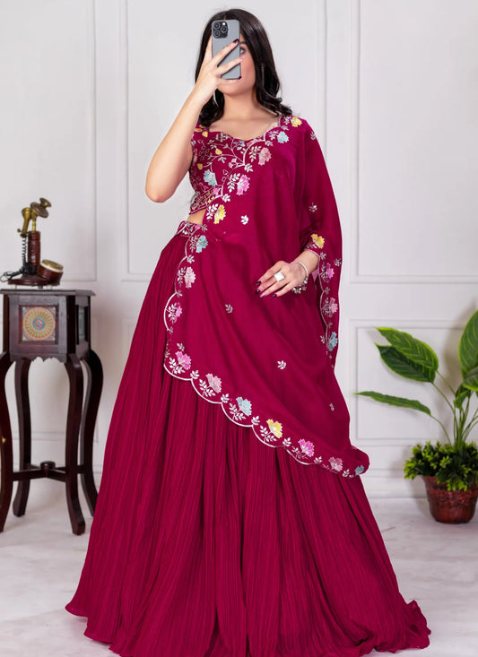 Red Fox Georgette Lehenga Choli