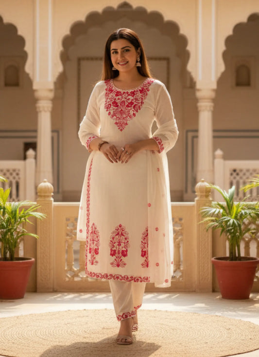 Harmony Kurta Suit Off White