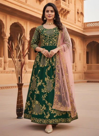 Beautiful Georgette Embroidery Gown