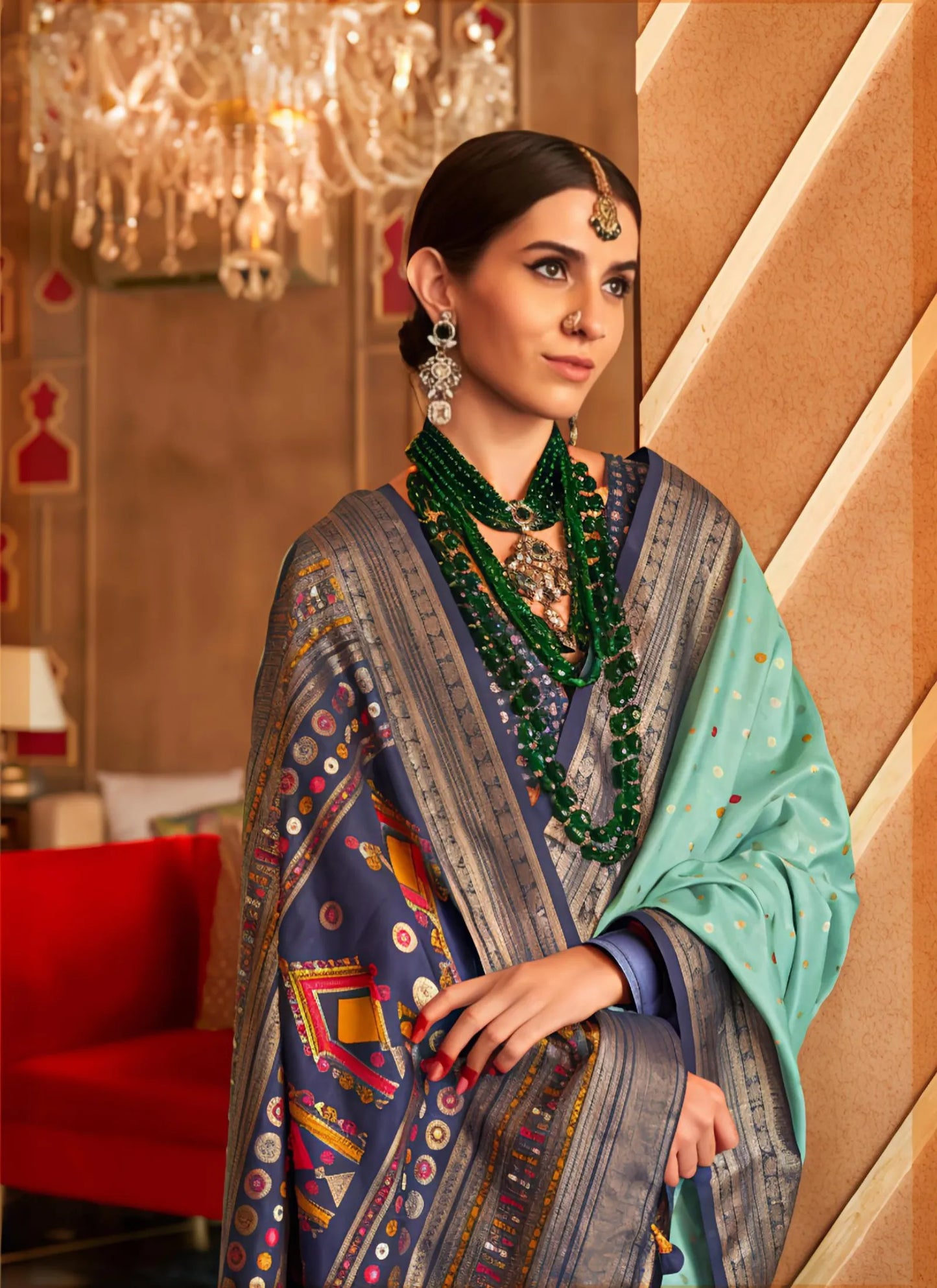 Banarasi Silk Saree Light Green