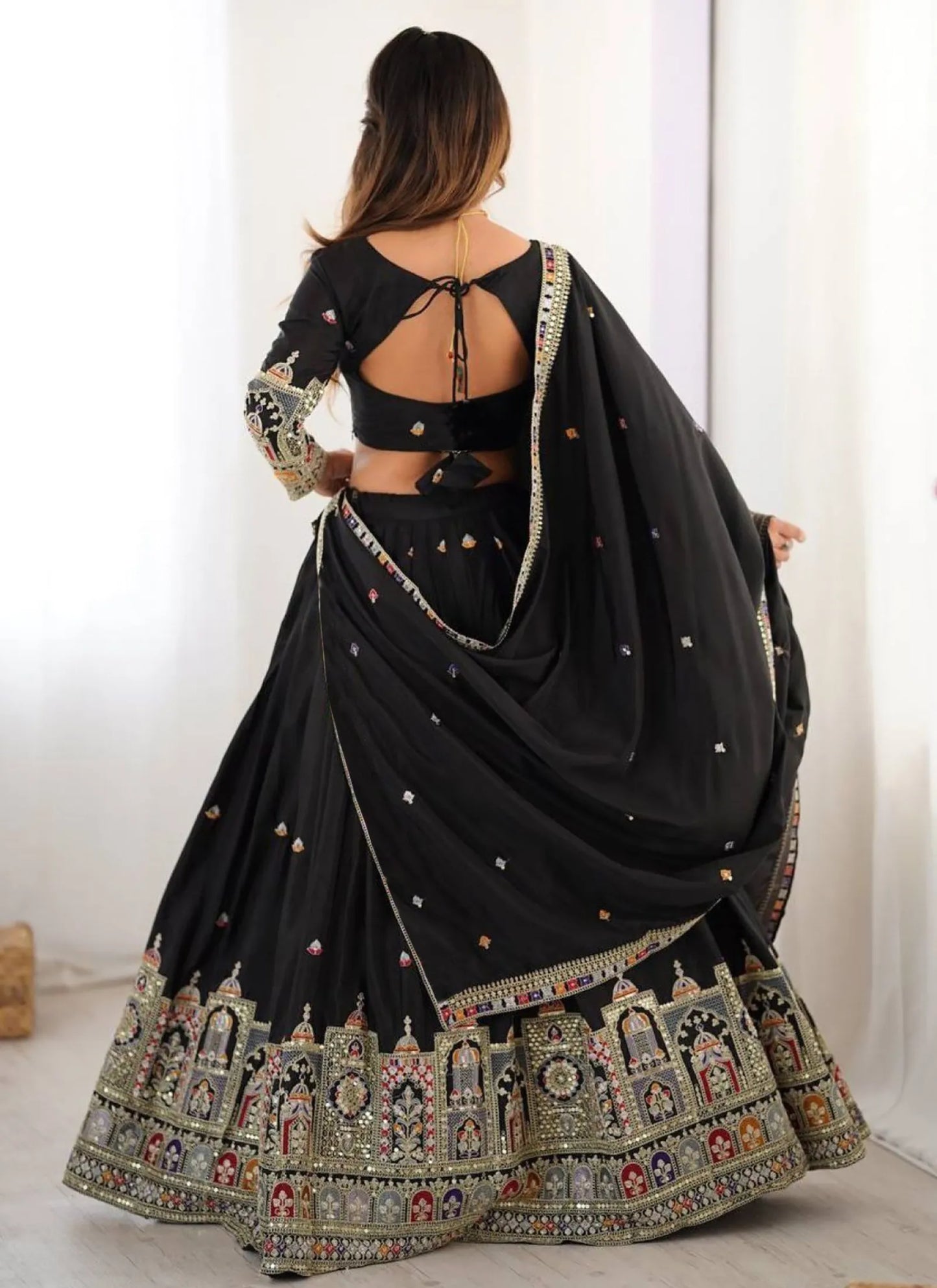 Black Sanjivani Lehenga Choli