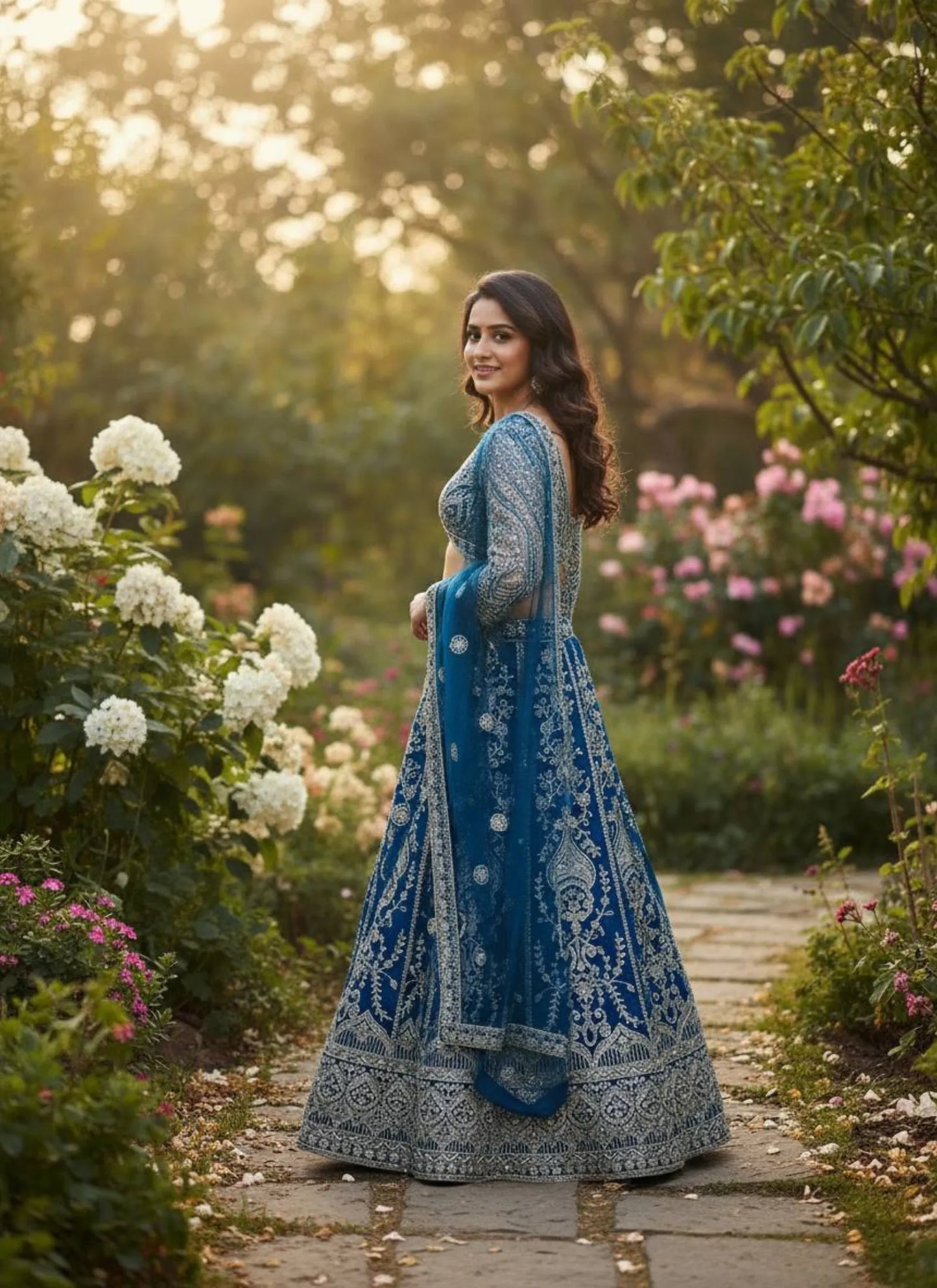 Regal Embroidered Lehenga Choli Blue