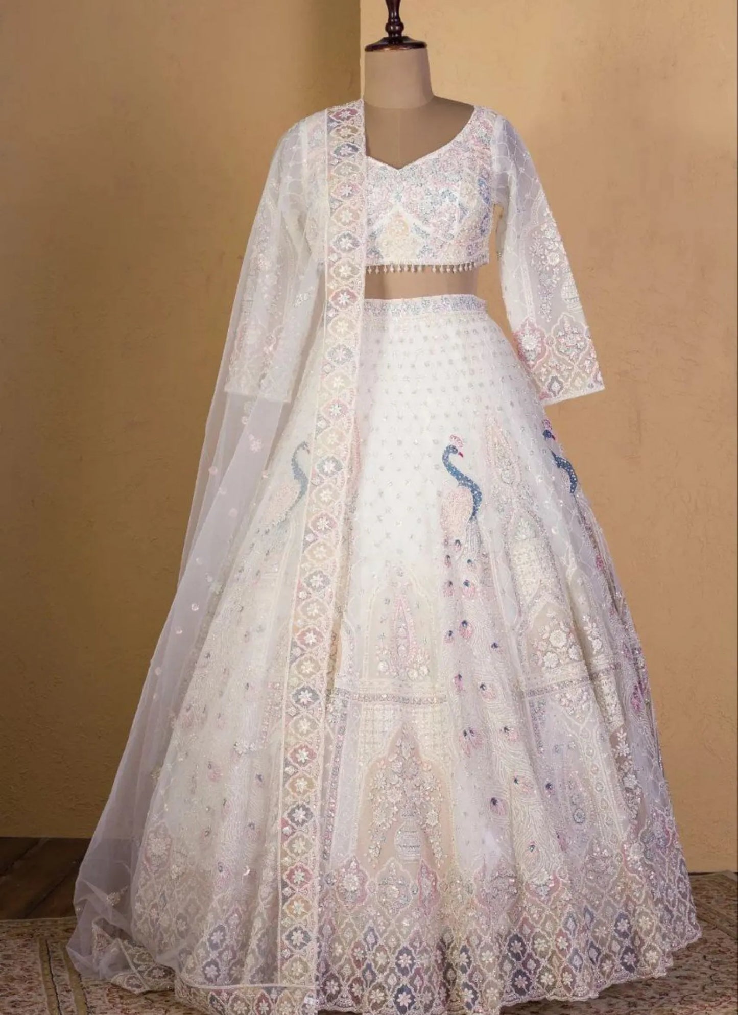 Premium Soft Butterfly With Multi Thread Embroidery Lehenga Choli