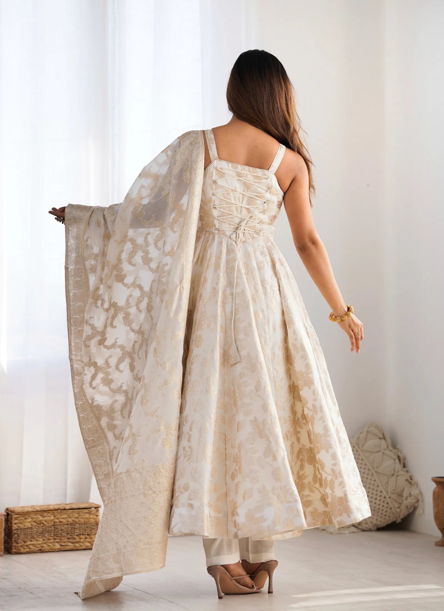 Fancy Banarasi Jacquard Anarkali Suit