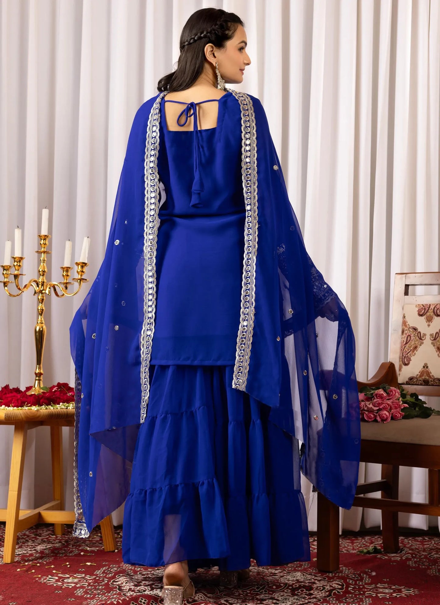 Pakiza Sharara Kurta Set Royal Blue