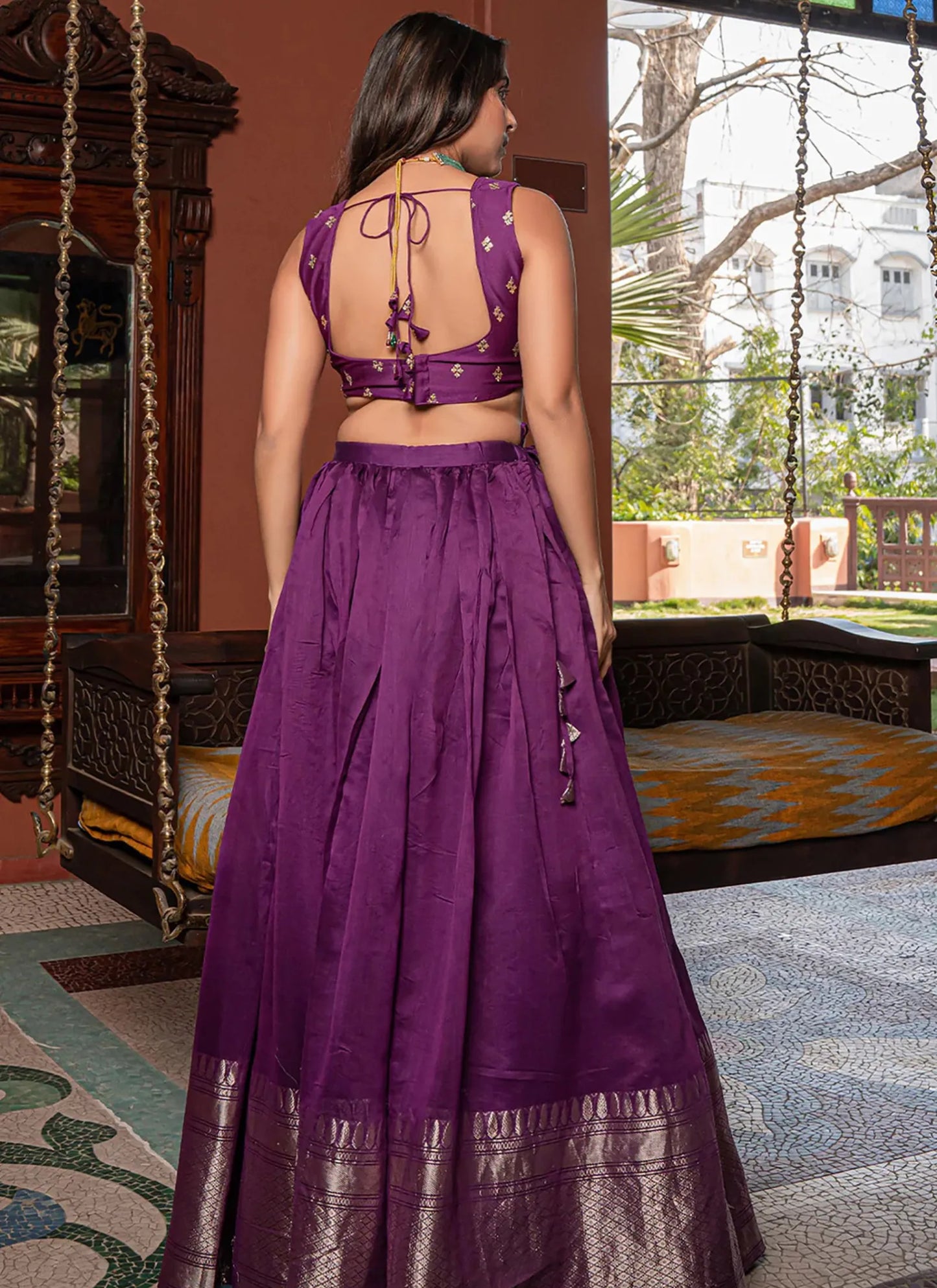Embellished Vardhman Lehenga Choli Purple
