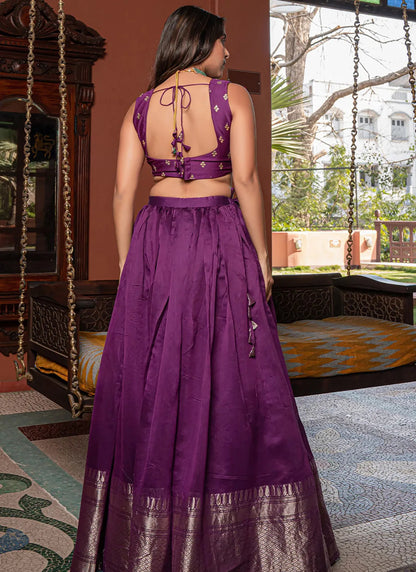 Embellished Vardhman Lehenga Choli Purple