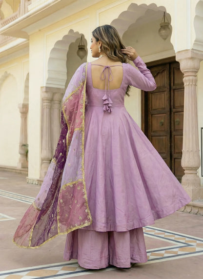 Stunning Roman Silk Gown Purple