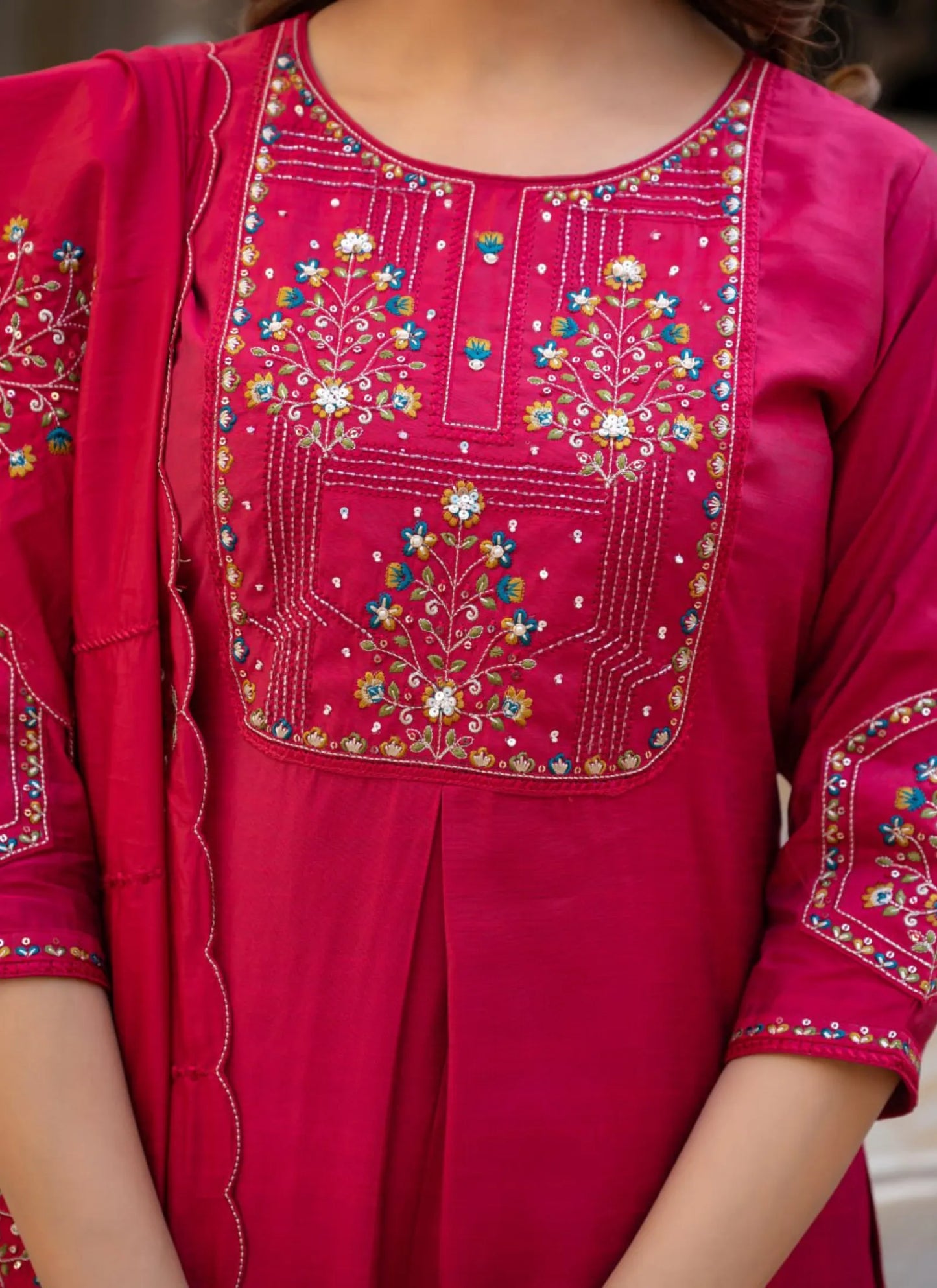 Rani Pure Viscose Designer Kurti Set