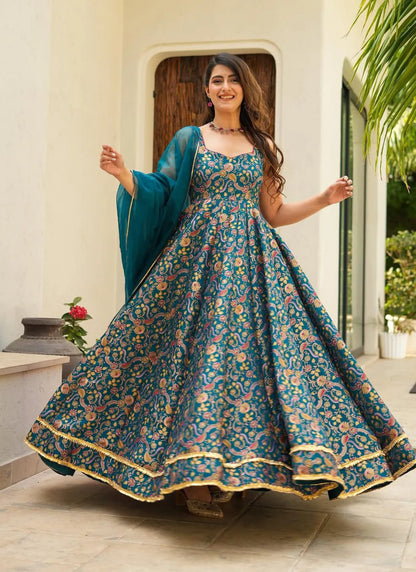 Jimmy Organza Silk Anarkali Gown