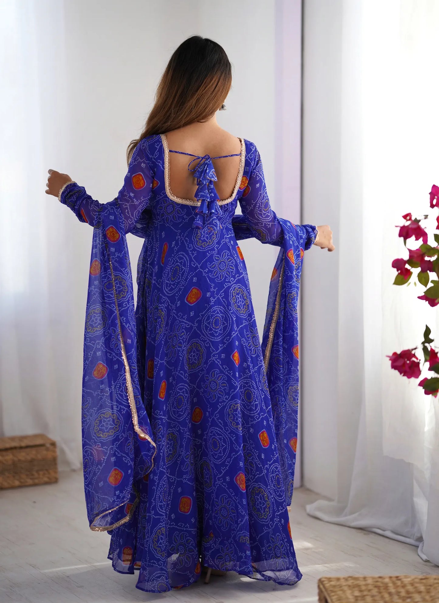 Pure Soft Lightweight Chiffon Anarkali Blue