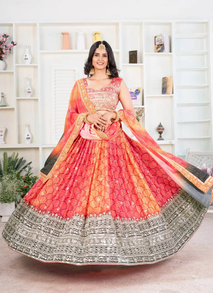Sunshine Printed Embroidered Lehenga Choli