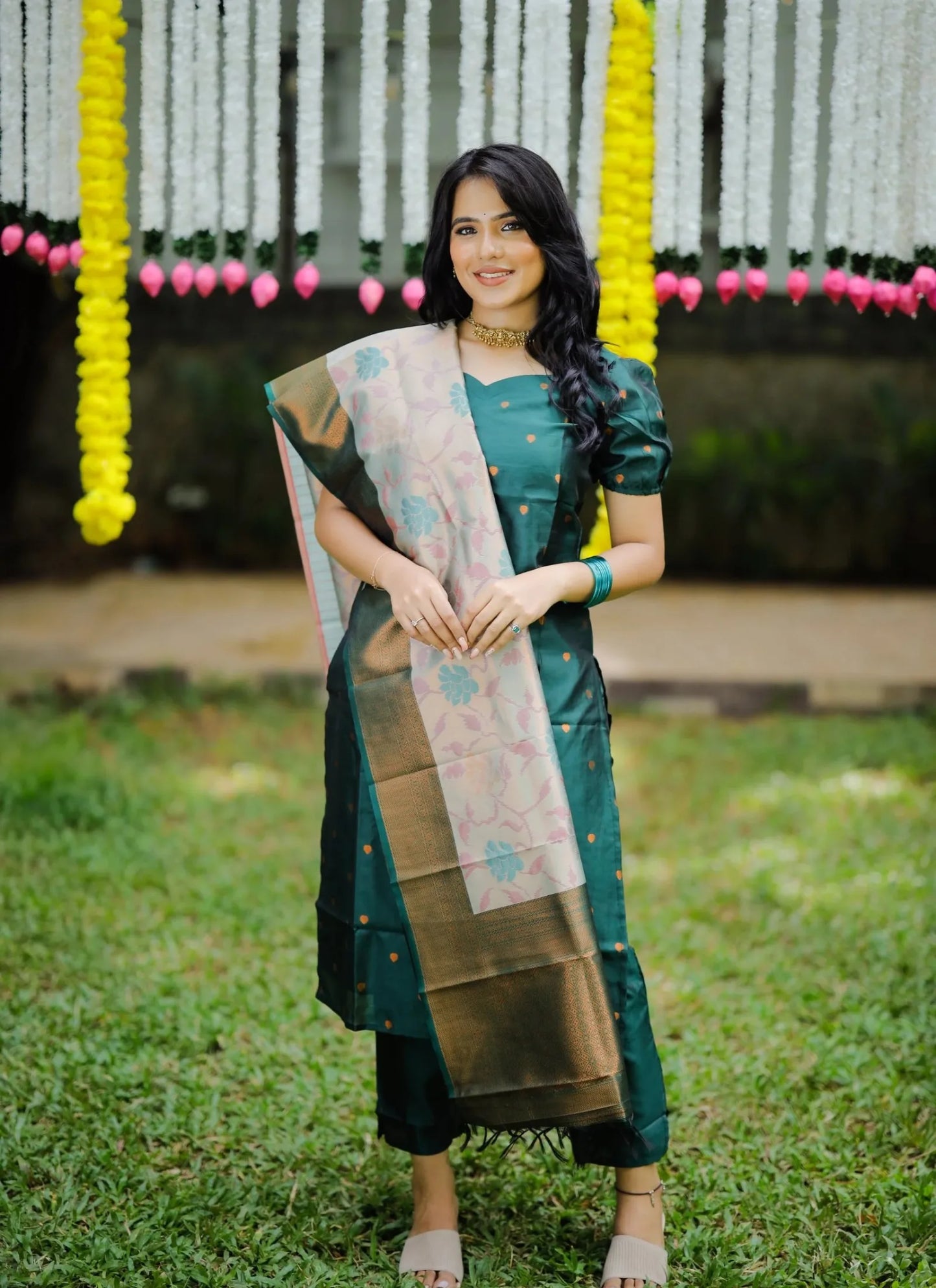 Ujjwala Kurta Suit Cerulean