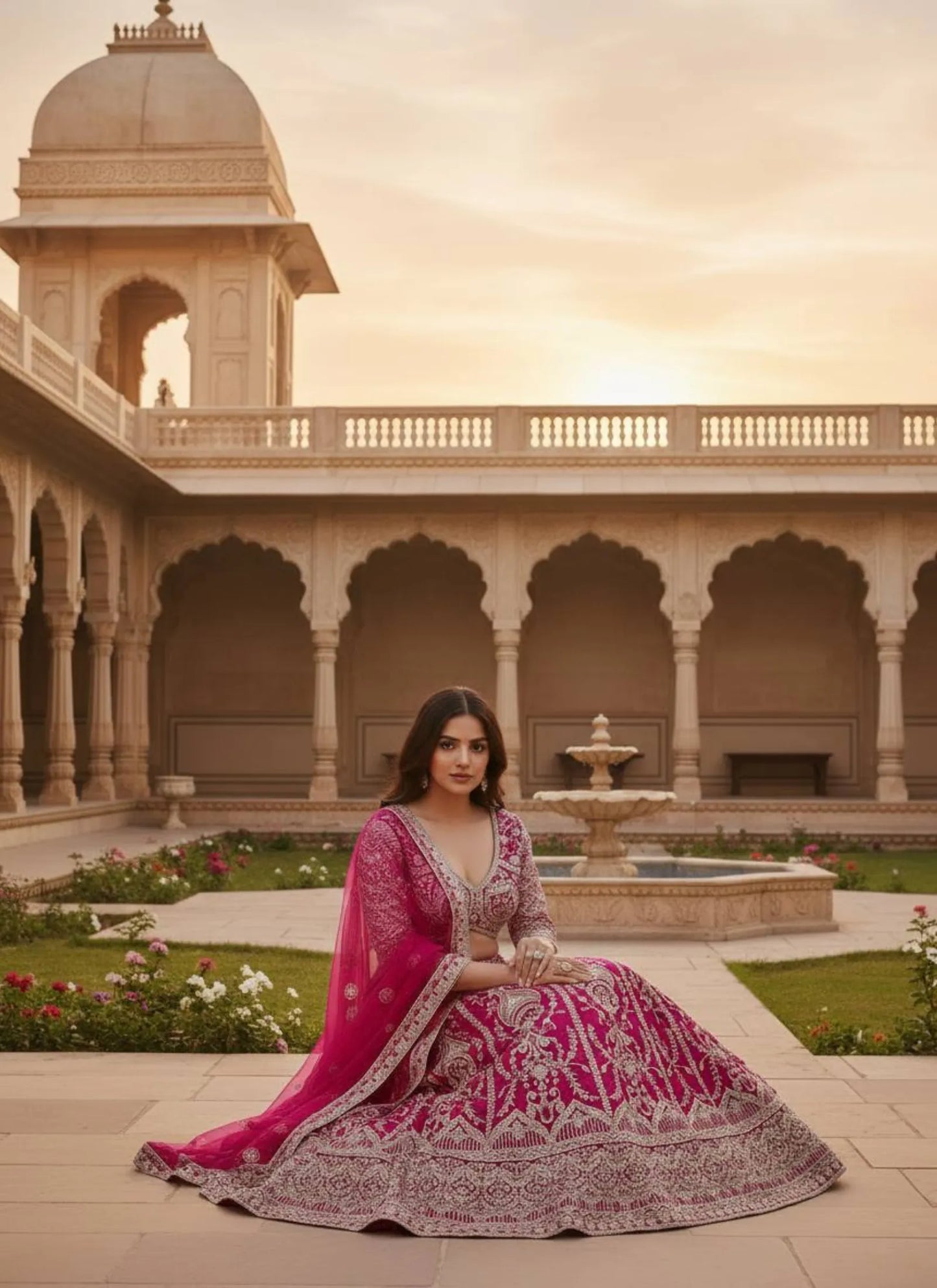 Regal Embroidered Lehenga Choli Pink
