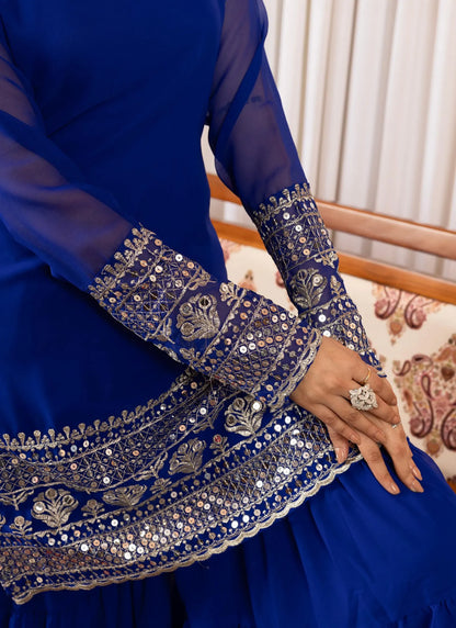 Pakiza Sharara Kurta Set Royal Blue