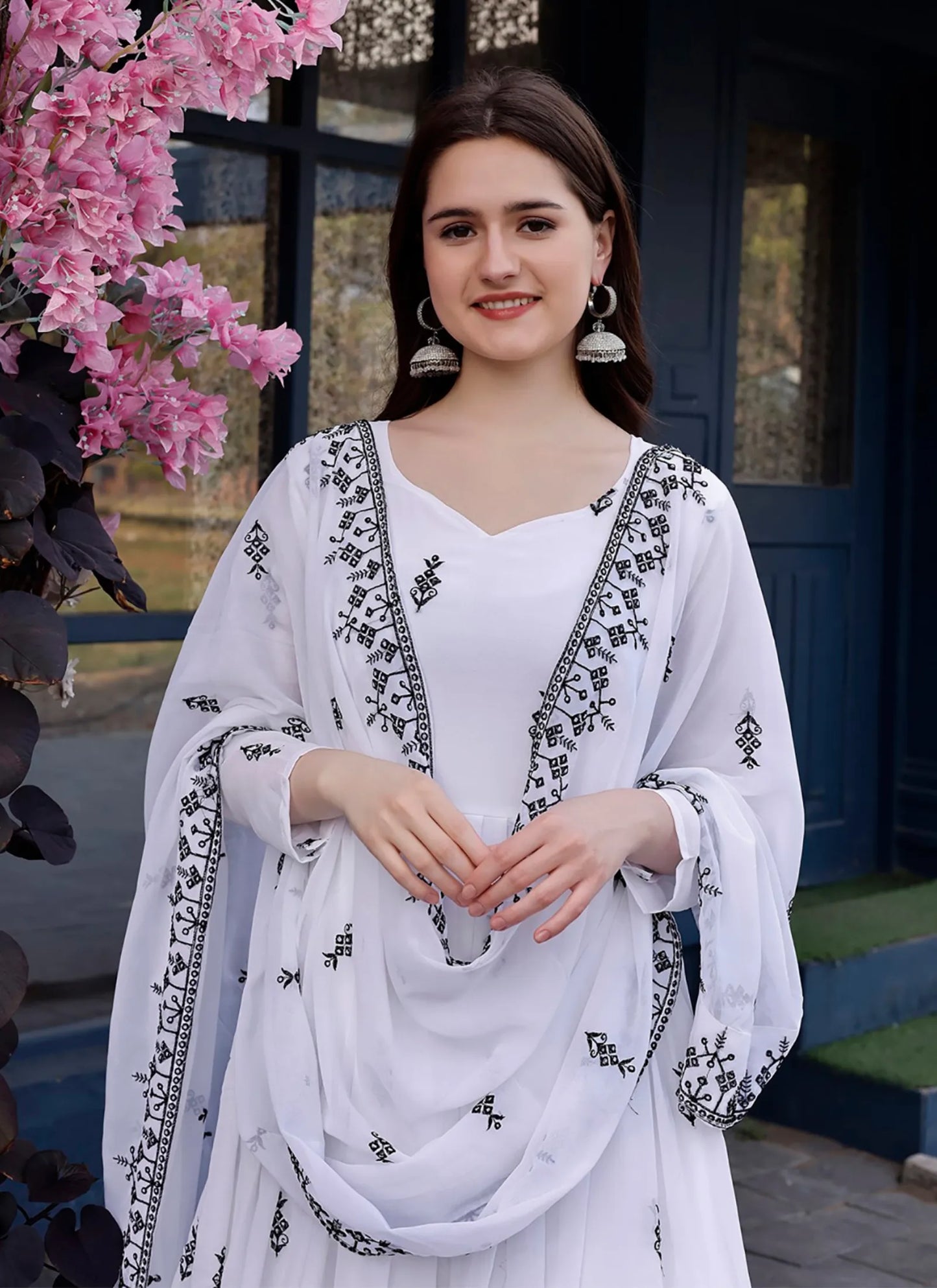 Nandani Anarkali Gown White