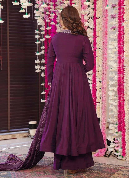 Taara Anarkali Plazzo Suit Purple