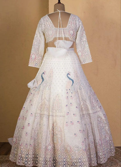 Premium Soft Butterfly With Multi Thread Embroidery Lehenga Choli