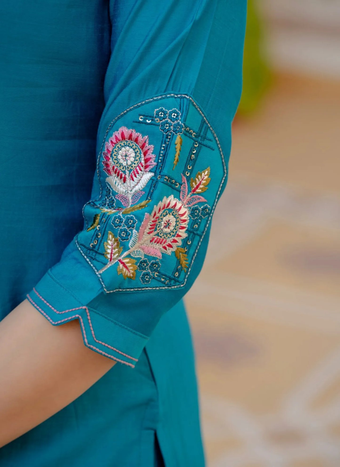 Aqua Pure Viscose Designer Kurta Set