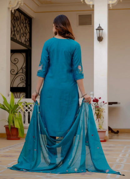 Aqua Pure Viscose Designer Kurta Set