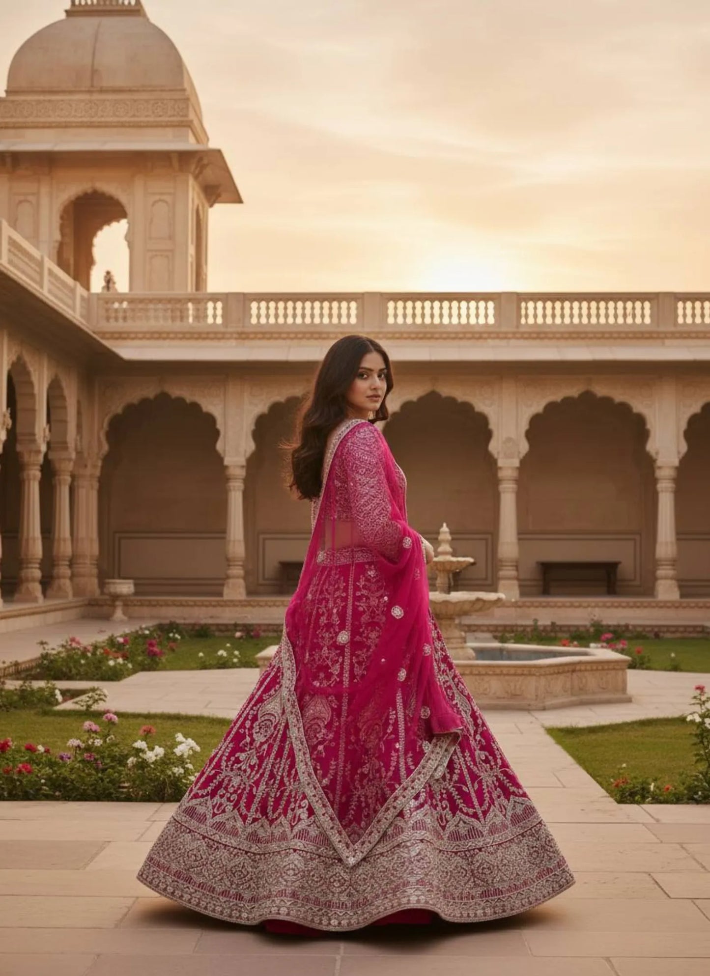 Regal Embroidered Lehenga Choli Pink