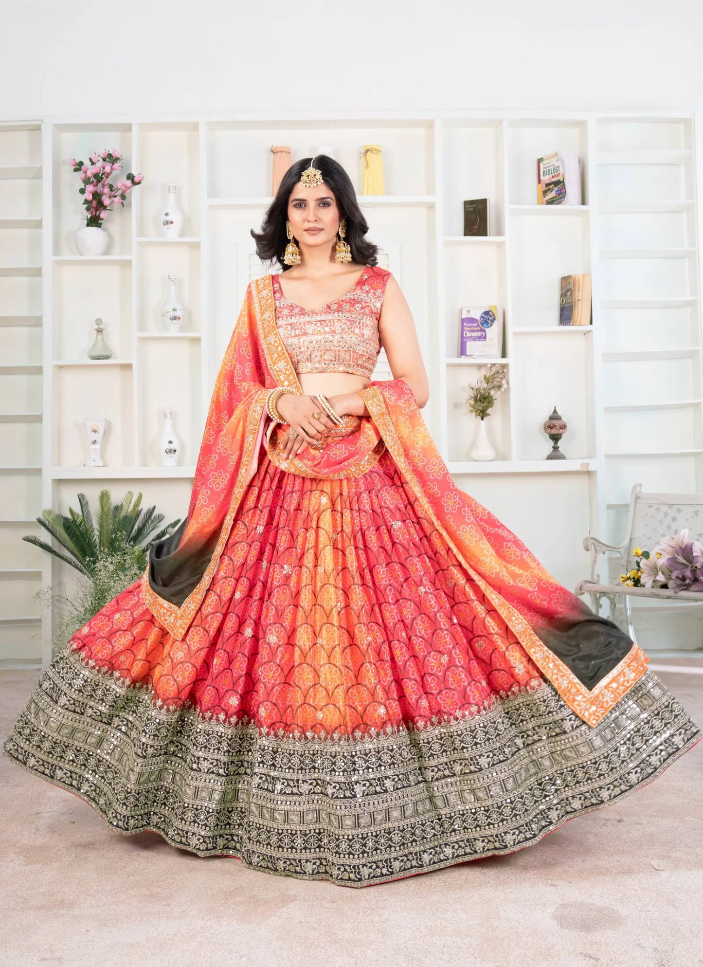 Sunshine Printed Embroidered Lehenga Choli