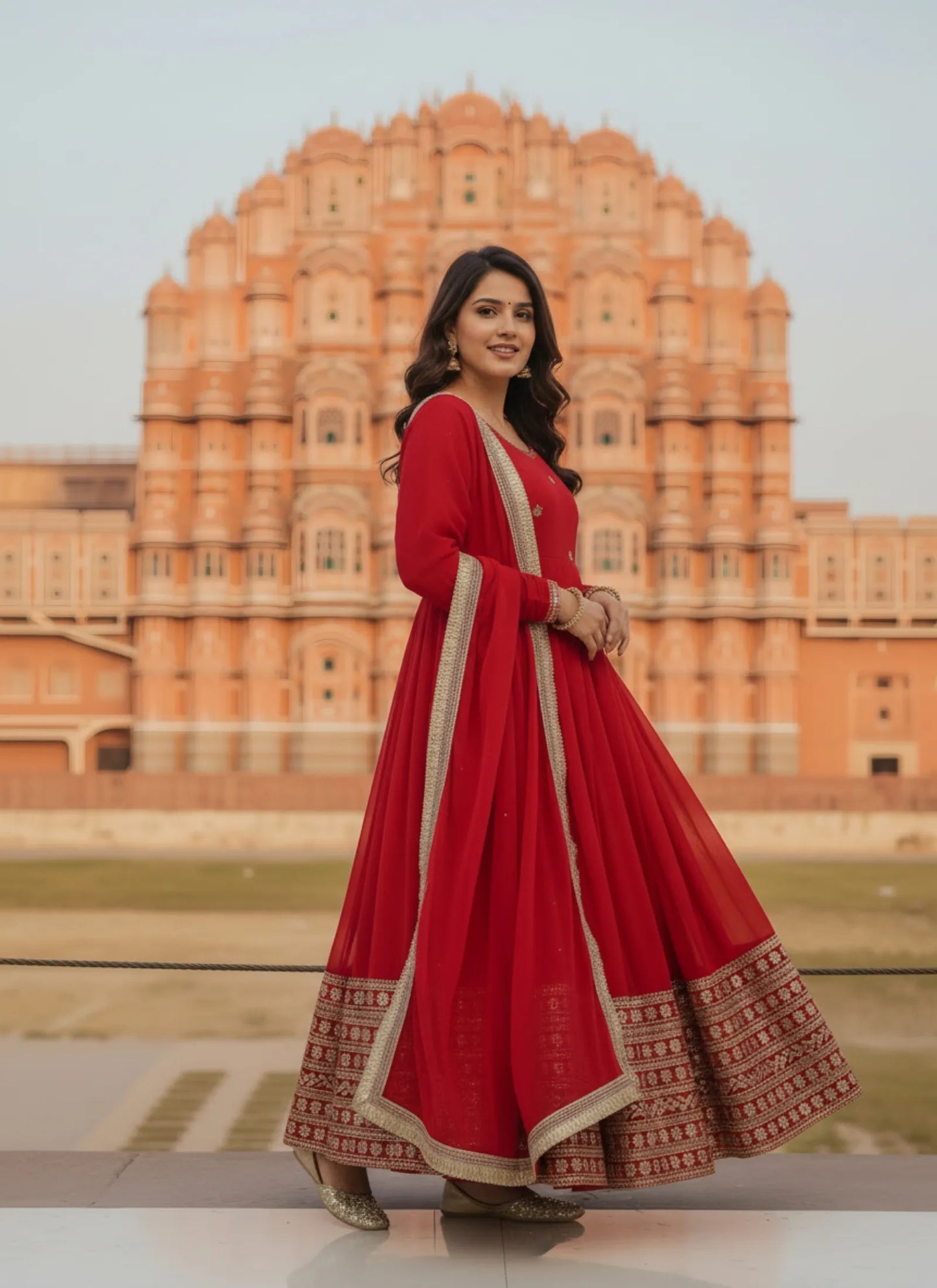 Premium Georgette Embroidery Anarkali Gown