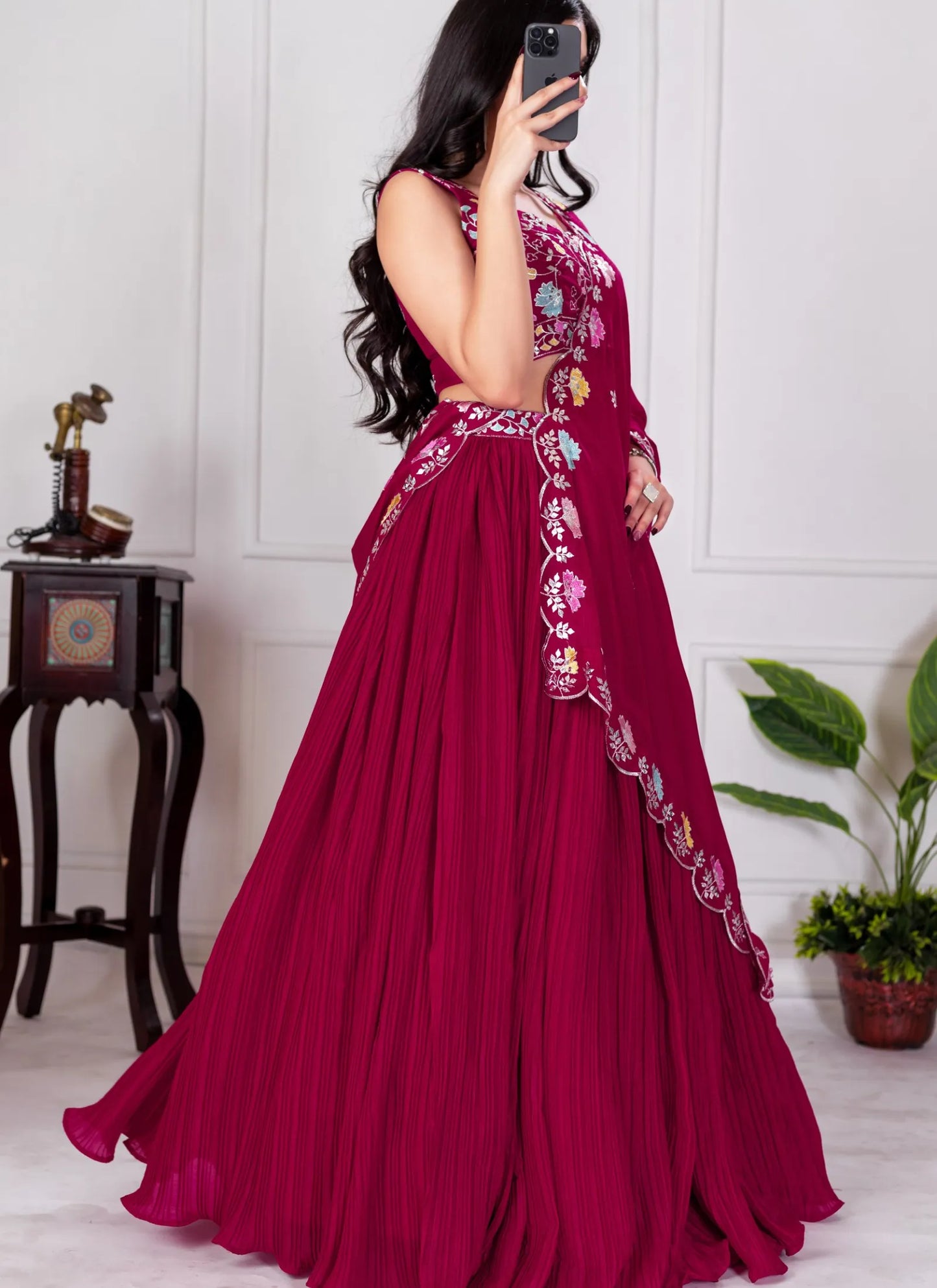 Red Fox Georgette Lehenga Choli