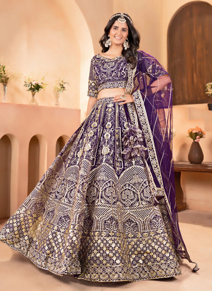 Blue Zari  Embroidery Lehenga Choli