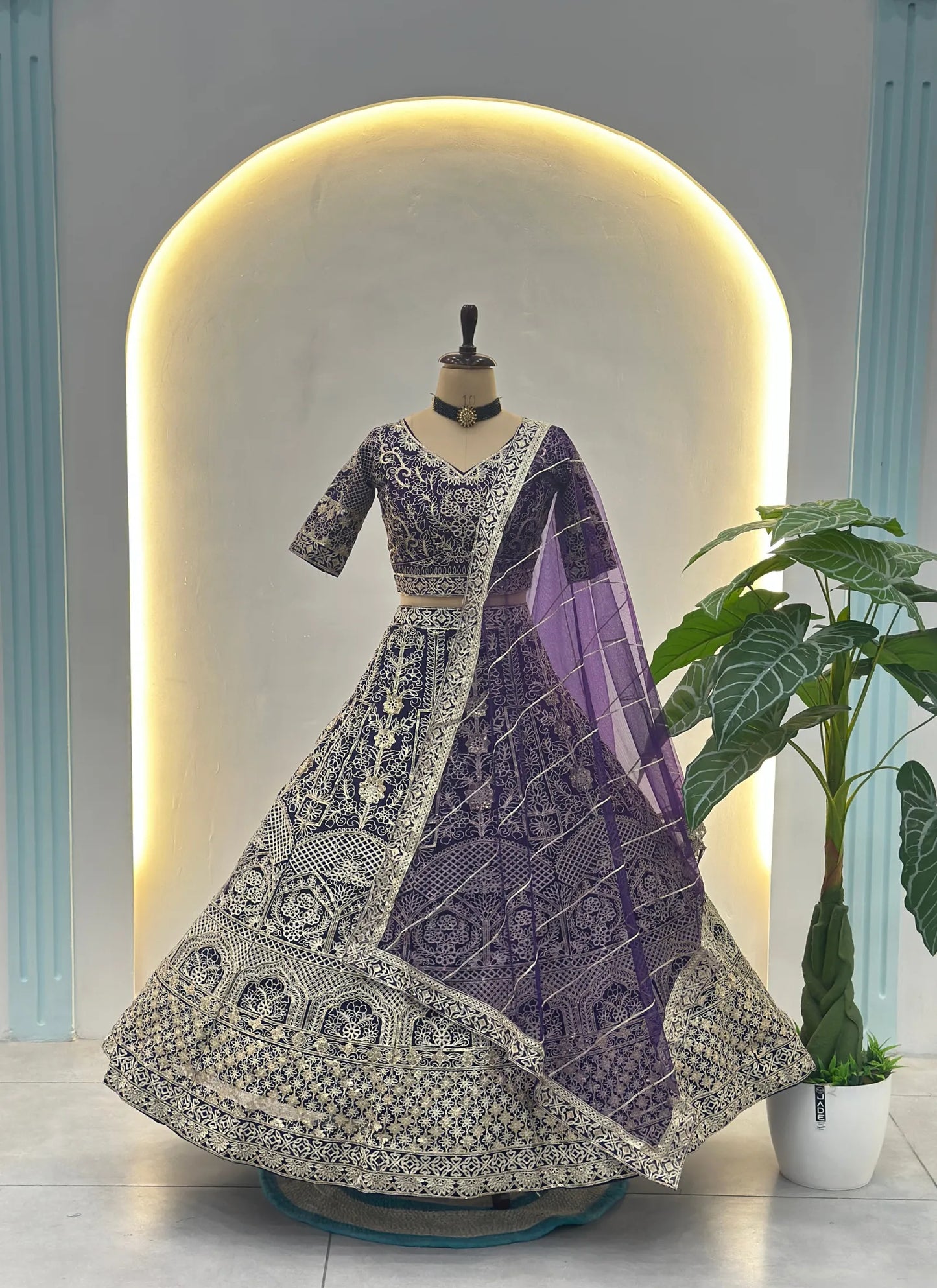 Blue Zari  Embroidery Lehenga Choli