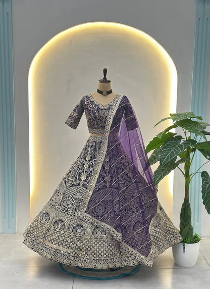 Blue Zari  Embroidery Lehenga Choli