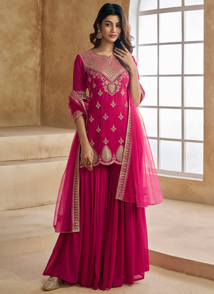 Rabia Kurta Sharara Suit Pink