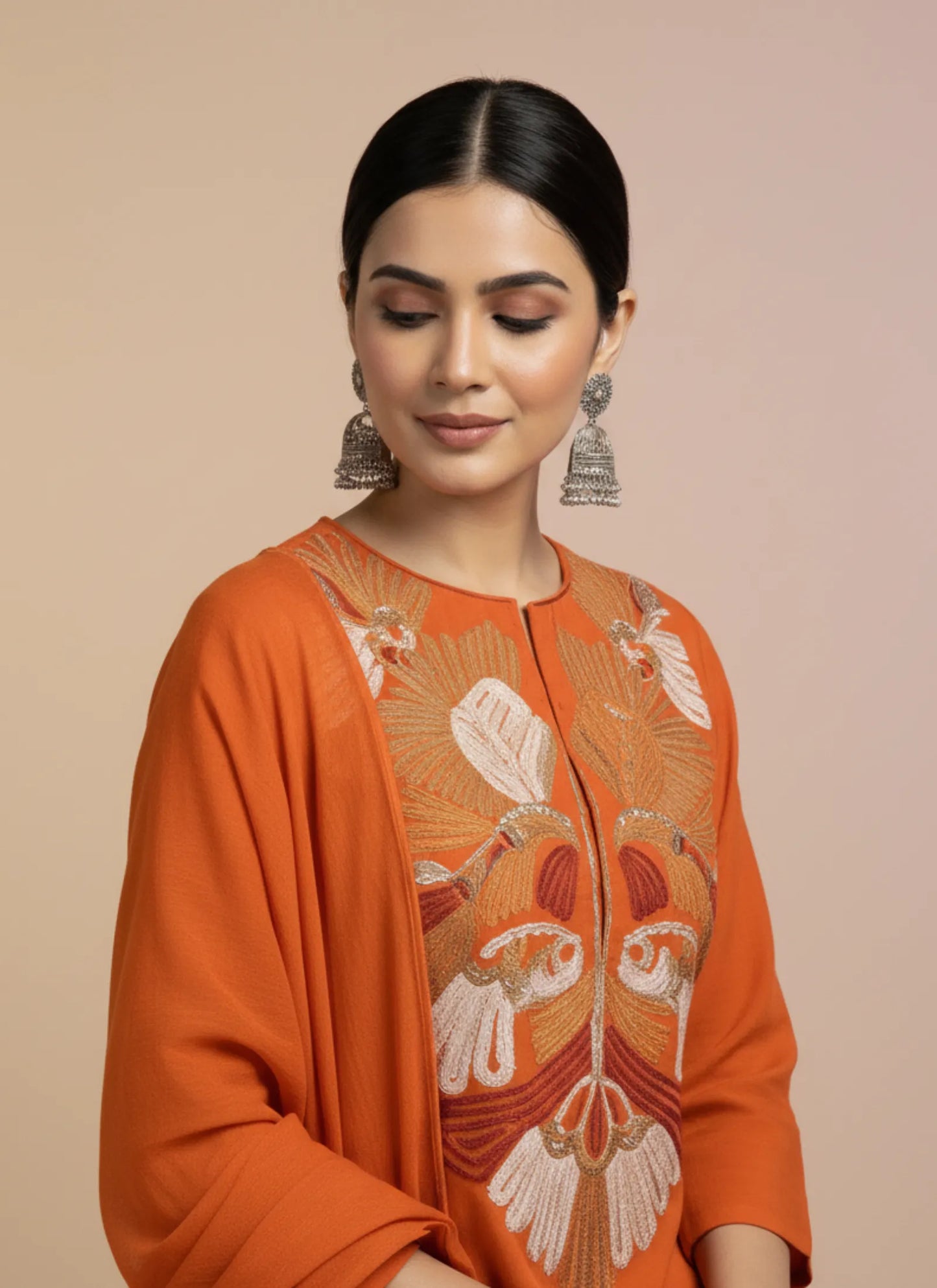 Mrugna Anarkali Plazzo Set Orange