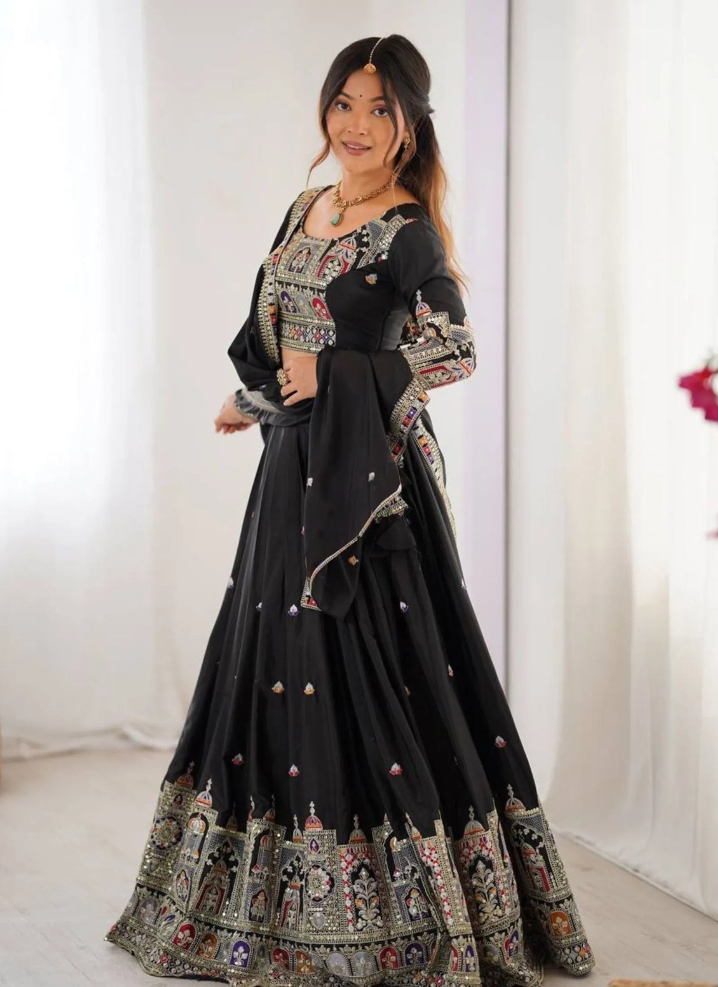 Black Sanjivani Lehenga Choli