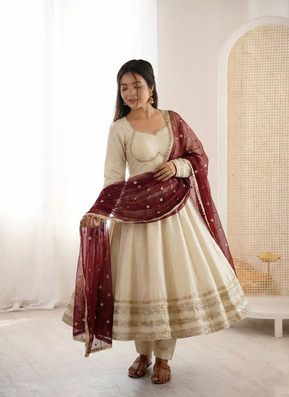 Heavy Lace Work Designer Anarkali Suit