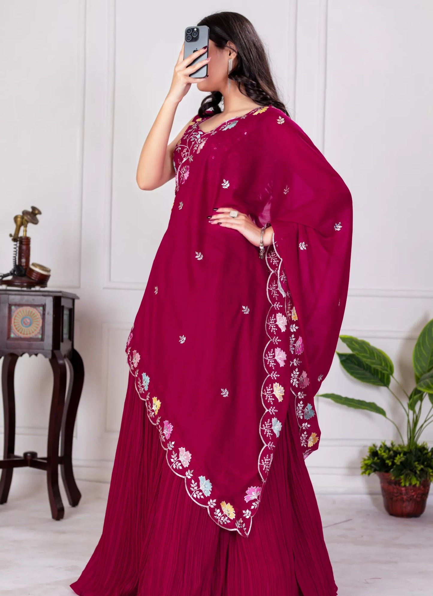 Red Fox Georgette Lehenga Choli